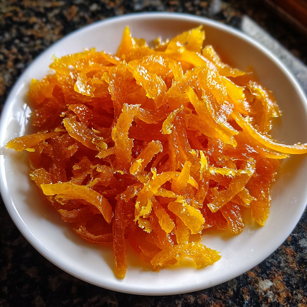 Candied Orange Peel Dessert Topping