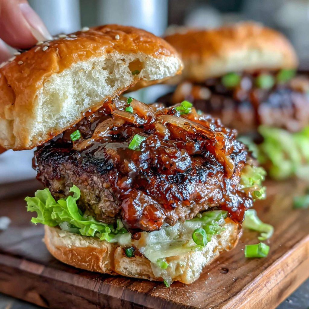 Teriyaki Glazed Beef Burgers