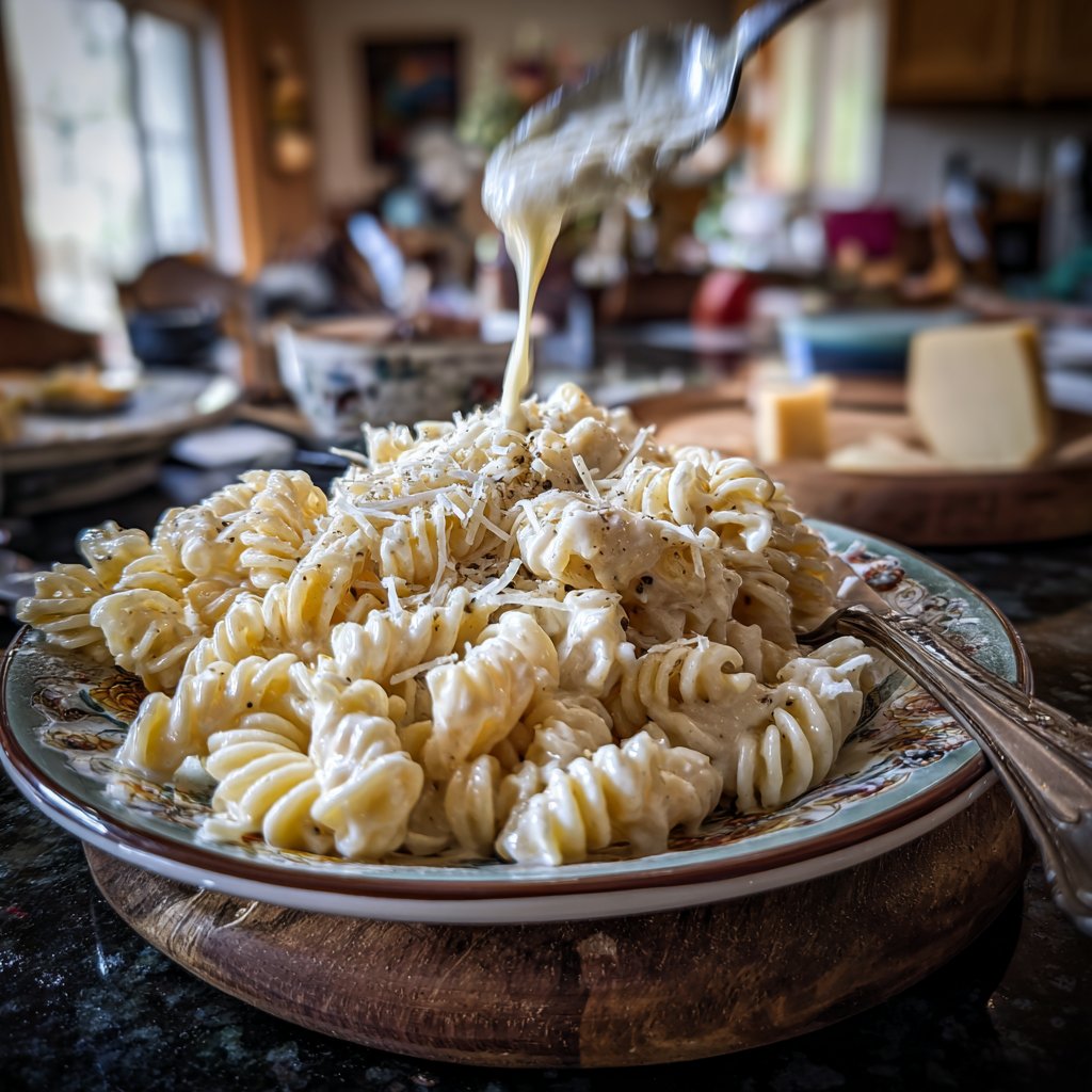 Cottage Cheese Alfredo Pasta